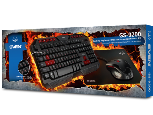 Gaming Keyboard & Mouse & Mouse Pad SVEN GS-9200