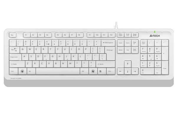 Tastatură cu fir A4Tech FK10, White.