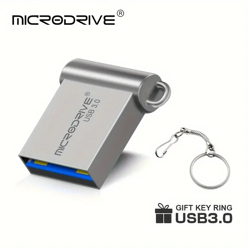 Flash MiniUSB   Pen Drive USB 3.0 Pendrive 64 ГБ Флеш-накопитель с кольцом для ключей