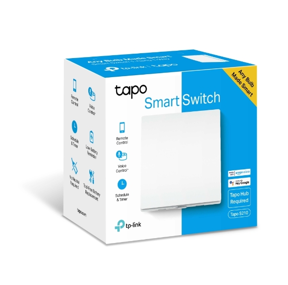 TP-Link Wireless Smart LightSwitch Tapo S210 White, 1-Gang