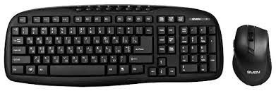Tastatură + Mouse făra fir Sven KB-C3600W, Black.