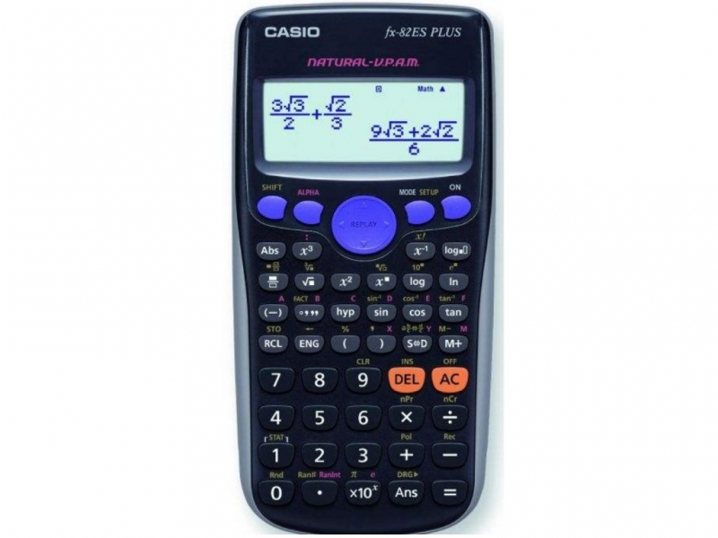 Calculator CASIO  FX-82ES Plus, 2-line dot matrix display, 15 and 10+2 digits, Scientific