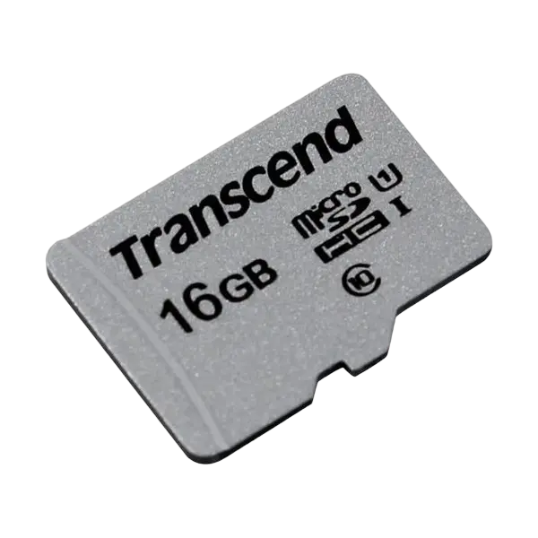 16GB MicroSD (Class 10) UHS-I (U1), Transcend "TS16GUSD300S"