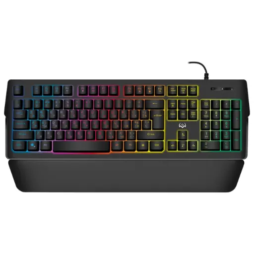 Gaming Keyboard SVEN KB-G9400, Fn keys, Programmable, Win Lock, Wrist rest, RGB, 1.8m, USB, EN/RU, Black .                                                                                                           