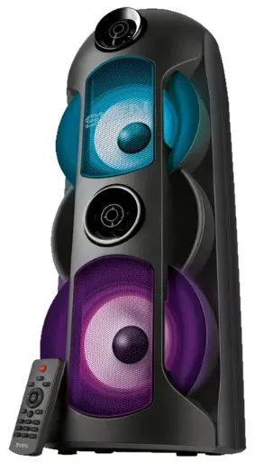 Partybox SVEN "PS-720" 80w, Black, Bluetooth, TWS, Bluetooth, FM, USB, microSD, 2x4400mA*h