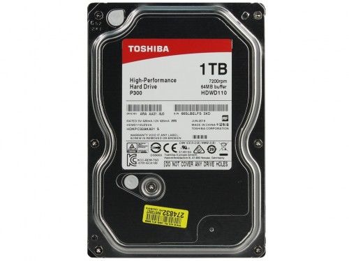 3.5" HDD  1.0TB-SATA - 64MB Toshiba "Performance P300 (HDWD110UZSVA)"