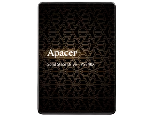 2.5" SATA SSD  480GB   Apacer "AS340X" [R/W:550/520MB/s, 87/80K IOPS, 3D NAND], Retail