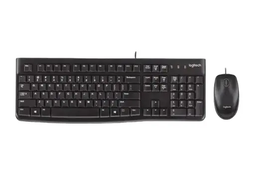 Set Tastatură + Mouse Logitech MK120, Cu fir, Negru