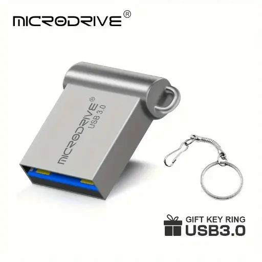 Flash MiniUSB   Pen Drive USB 3.0 Pendrive 64 ГБ Флеш-накопитель с кольцом для ключей