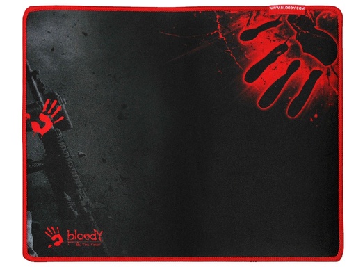 Gaming Mouse Pad Bloody B-081S, 350 x 280 x 2mm, Cloth/Rubber, Anti-fray stitching, Black/Red