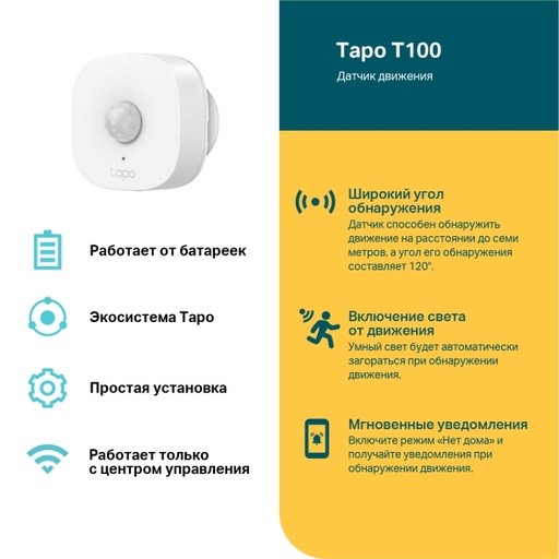 TP-Link Wireless Smart Motion Sensor Tapo T100 White