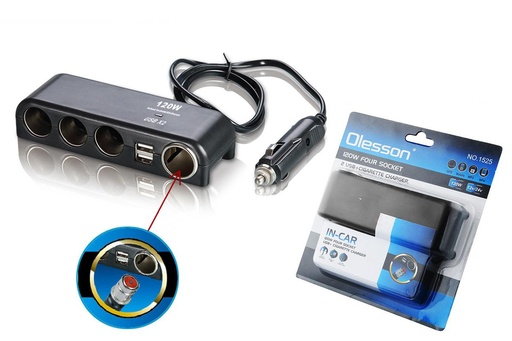  Extended Socket & USB CHARGER  120W    OLESSON 1525 