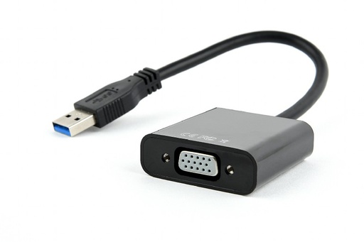 USB3 to VGA video adapter, black, blister AB-U3M-VGAF-01