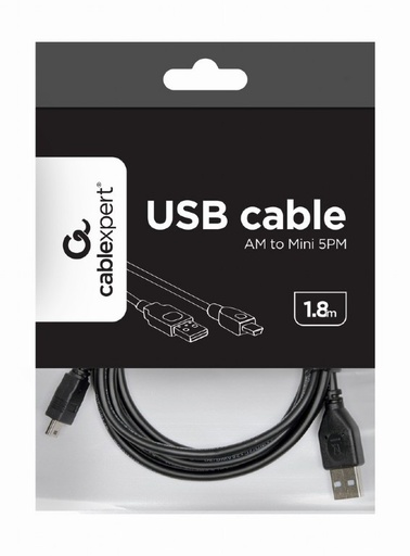 USB 2.0 A-plug Mini 5PM 6ft cable CCP-USB2-AM5P-6