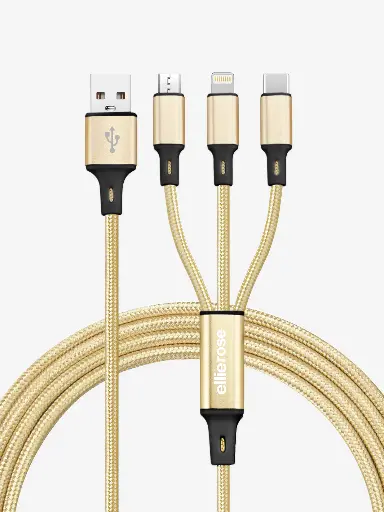 USB 3-in-1 charging cable, gold, 1 m CC-USB2-AM31-1M-G