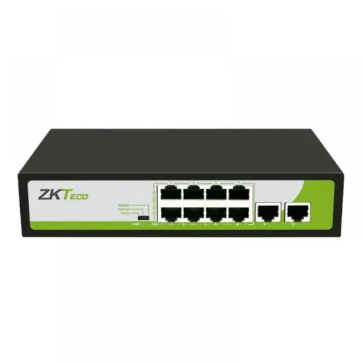 Коммутатор POE ZKTeco PE082-120-C, 8xPOE, 2xLAN Uplink, max. 120W
