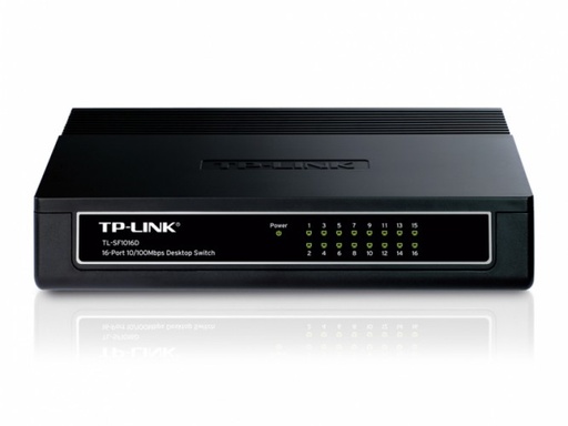 16-port 10,100Mbps Deskop Swich TP-LINK  TLSF016d Plastic Cas Complies with IEEE802.3